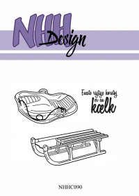 Billede: NHH Design Clearstamp Kælk, NHHC090, A7, Eneste rigtige køretøj er en kælk, førpris kr. 48,- nupris