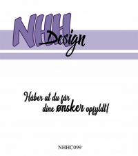 Billede: NHH Design Clearstamp, Håber at du får dine ønsker opfyldt, NHHC099, 6,9x2cm, førpris kr. 16,- nupris