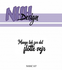 Billede: NHH Design Clearstamp, Mange tak for det flotte vejr. NHHC107, 5x2,6cm, førpris kr. 16,- nupris