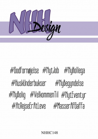 Billede: NHH Design Clearstamp #GodFornøjelse, #NytJob, #NyKollega, 