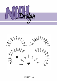 Billede: NHH Design Clearstamp SØLVBRYLLUP, TIL BRUDEPARRET, MED HINANDEN, GULDBRYLLUP, BRYLLUP, NHHC193, A7 - Matcher NHHD186 & NHHD187, der købes separat, førpris kr. 48,- nupris