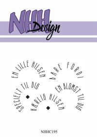 Billede: NHH Design Clearstamp EN LILLE HILSEN, BARE FORDI, SPECIELT TIL DIG, EN BLOMST TIL DIG, KÆRLIG HILSEN, NHHC195, A7 - Matcher NHHD186 & NHHD187, der købes separat, førpris kr. 48,- nupris