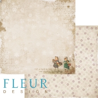 Billede: FLEUR DESIGN SCRAPBOOKING ARK 30X30CM 1 ARK FD1004801 Winter design, førpris kr. 8,- nupris