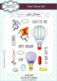 Billede: CREATIVE EXPRESSIONS STEMPEL A5 CEC846, LETS FLY AWAY, førpris kr. 100,- nupris