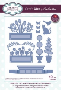 Billede: CREATIVE EXPRESSIONS SUE WILSON DIES CED22003 3D WINDOW BOX AND ACCESSORIES, passer til p3622001
