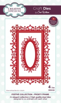 Billede: skæreskabelon vinterrammer, CREATIVE EXPRESSIONS SUE WILSON DIES CED3122,
9,3x13,8cm, FROSTY FRAME