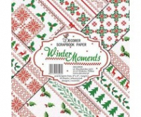 Billede: Decorer 20cmx20cm Blok 150gr/m3, 6 designs, 18 ark, Winter Moments, førpris kr. 40,- nupris