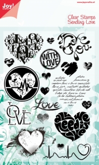 Billede:  JOY STEMPEL “Sending Love, førpris kr. 100,00, nupris