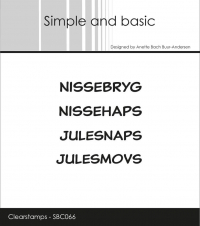 Billede: SIMPLE AND BASIC STEMPEL NISSEBRYG NISSEHAPS JULESNAPS JULESMOVS,  SBC066, Største: 4,7x0,6cm 