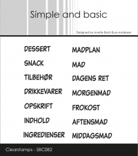 Billede: SIMPLE AND BASIC STEMPEL DESSERT, MADPLAN, SNACK, MAD, TILBEHØR, DAGENS RET, DRIKKEVARER, MORGENMAD, OPSKRIFT, FROKOST, INDHOLD, AFTENSMAD, INGREDIENSER, MIDDAGSMAD, SBC082, Biggest: 3,3x0,5cm, førpris kr. 40,- nupris 