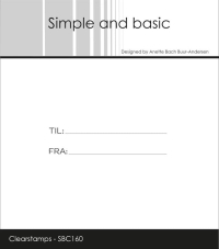 Billede: Simple and basic Clearstamp TIL:...........................  FRA:.........................., SBC160, Til: 0,3x5,9cm