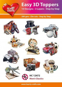 Billede: Easy 3D Toppers 10 ASS. HC12472, klassiske mandebilleder
