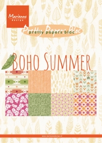 Billede: MARIANNE DESIGN PAPIRBLOK PK9148 Boho Summer, A5, førpris kr. 35,- nupris