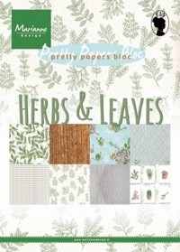 Billede: MARIANNE DESIGN PAPIRBLOK PK9152 Herbs & Leaves, A5
