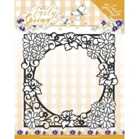 Billede: skæreskabelon blomsterramme, PRECIOUS MARIEKE DIE PM10110, 13,2 x 13,2 cm