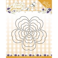 Billede: skæreskabelon 7 blomsterhoveder, PRECIOUS MARIEKE DIE PM10112, største 10,5 x 10,2 cm