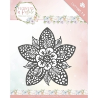 Billede: skæreskabelon stor blomst, PRECIOUS MARIEKE DIE PM10135, 9,4 x 9,5 cm