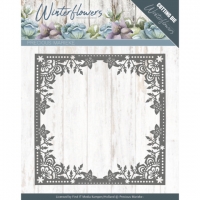 Billede: skæreskabelon baggrundsramme med vinter blomster, PRECIOUS MARIEKE DIE PM10138, 
13x13cm