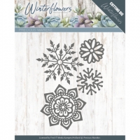 Billede: skæreskabelon sne- og vinter blomster, PRECIOUS MARIEKE DIE PM10143, Biggest: 4,3x4,5cm