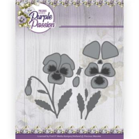 Billede: skære/prægeskabelon 2 stedmoderblomster, Precious Marieke Die 