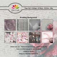 Billede: DIXI CRAFT PAPIRSBLOK 15X15CM “Wedding” PPL001, førpris kr. 35,- nupris