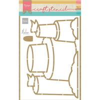Billede: Marianne Design • Craft Stencil Sandcastle By Marleen