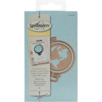 Billede: skæreskabelon globus, World View, s1-001, spellbinders
