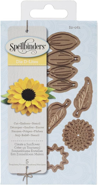Billede: skære/prægeskabelon solsikke, Create a Sunflower, Spellbinders S2-061