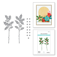 Billede: skæreskabelon Sealed Holly Sprigs Etched Dies (S4-1247), Spellbinders