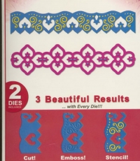 Billede: spellbinders in spades border, 2 dies, s4-217 , førpris kr. 170,-, nupris