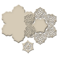 Billede: spellbinders Victorian Medallion One, Accent: 1 x 1?  Inset: 3? x 4?  Border: 4 x 4