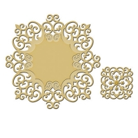 Billede: spellbinders Victorian Medallion TwoAccent: 1 x 1? Inset: 3? x 4? Border: 4 x 4