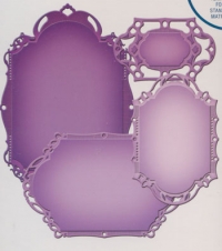 Billede: skæreskabelon Decorative Labels Twenty-Eight, 4 dies, spellbinders