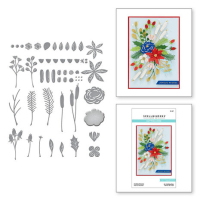 Billede: skæreskabelon Holiday Blooms Etched Dies (S5-527), Spellbinders