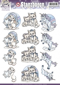 Billede: magical winter dejlige dyr, udstanset yvonne design