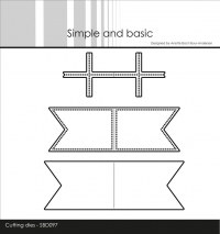 Billede: skæreskabelon dobbeltflag til foldning, Simple and Basic die “Small Flag