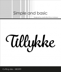 Billede: skæreskabelon Tillykke, Simple and Basic die “Tillykke