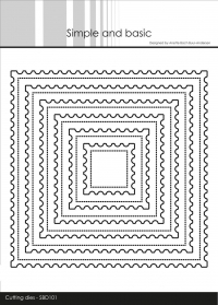 Billede: skæreskabelon firkantet dies med takkekant, Simple and Basic die “Stamp - Square