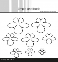 Billede: skæreskabelon 8 blomster, Simple and Basic die “Sweet Flowers