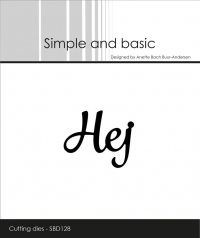 Billede: Skæreskabelon Hej, Simple and Basic die 