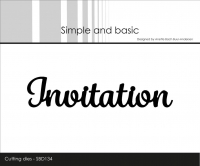 Billede: skæreskabelon Invitation, Simple and Basic die 