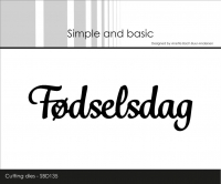 Billede: skæreskabelon Fødselsdag, Simple and Basic die 