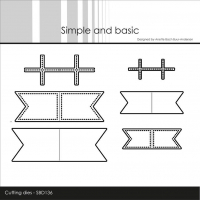 Billede: skæreskabelon 2 mini flag, Simple and Basic die 