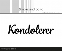 Billede: skæreskabelon Kondolerer, Simple and Basic die 