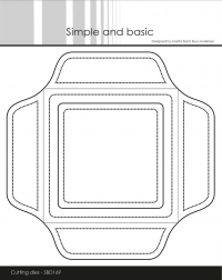 Billede: skæreskabelon til 10x10cm kuvert, Simple and Basic die 