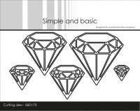 Billede: skæreskabelon 5 størrelser diamanter, Simple and Basic die 