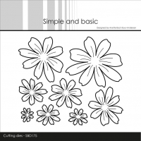 Billede: skære/prægeskabelon 8 blomster, Simple and Basic die 