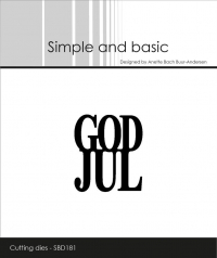 Billede: skæreskabelon GOD JUL, Simple and Basic die 