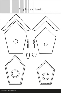 Billede: skæreskabelon 2 fuglehuse, Simple and Basic die 