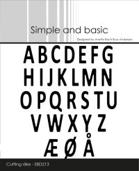 Billede: skæreskabelon alfabet store bogstaver, Simple and Basic die 